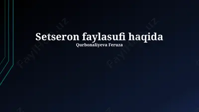 setseron faylasufi haqida taqdimot — PPTX