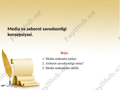 media va axborot savodxonligi — PPTX