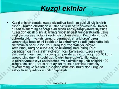 kuzgi ekinlar — PPT