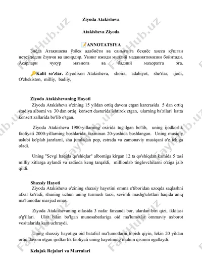 ziyoda atakisheva — DOCX