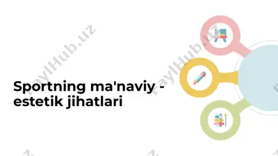 sportning ma'naviy-estetik jihatlari — PPTX