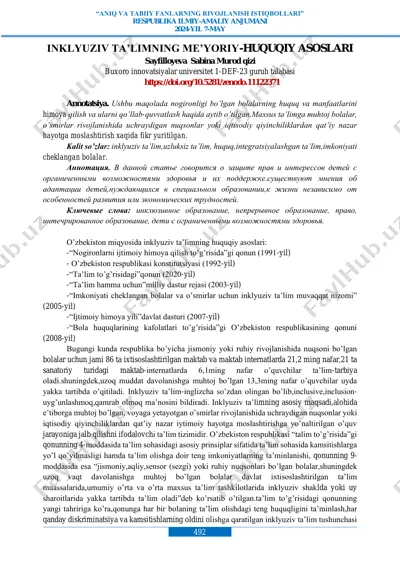 inklyuziv ta’limning me’yoriy-huquqiy asoslari — PDF