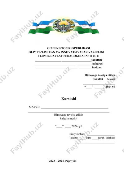 kurs ishi “logarifmik tenglama va tengsizliklar” mavzusini o’qitish metodikasi — DOCX