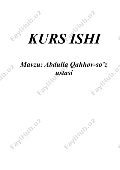 abdulla qahhor-so’z ustasi — DOCX
