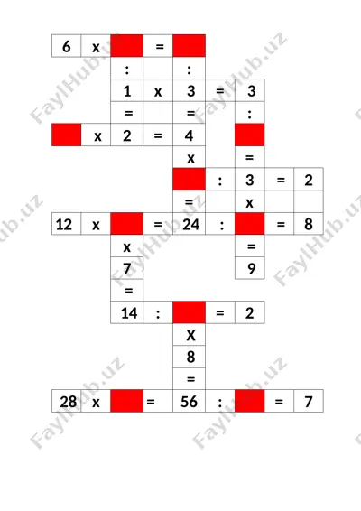 matematika krasvord — DOCX