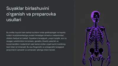 suyaklar birlashuvini o'rganish va preparovka usullari — PPTX