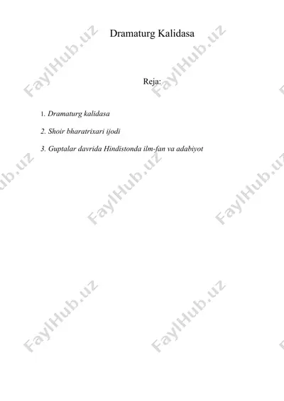 dramaturg kalidasa — DOC