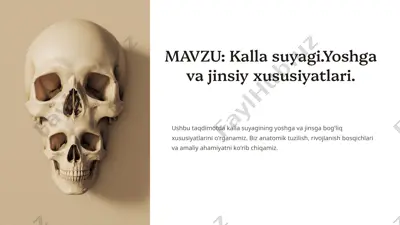 kalla suyagi. yoshga va jinsiy xususiyatlari — PPTX