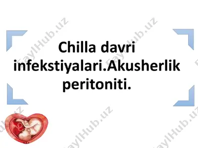 chilla davri va uning infeksion kasalliklari haqida ma'ruza — PPT