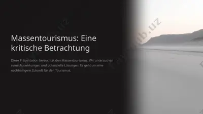 massentourismus: eine kritische betrachtung — PPTX