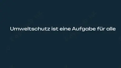 umweltschutz ist eine aufgabe für alle — PPTX