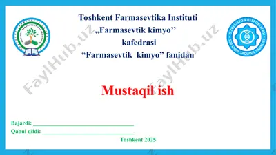 dori vositalar tahlilida konduktometriya usulining qo′llanilishi. taqdimot, 29 bet. — PPT