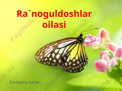 ra'noguldoshlar oilasi — PPTX