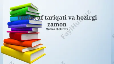 tasavvuf tariqati va hozirgi zamon — PPTX