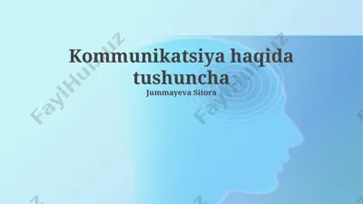 kommunikatsiya haqida tushuncha — PPTX