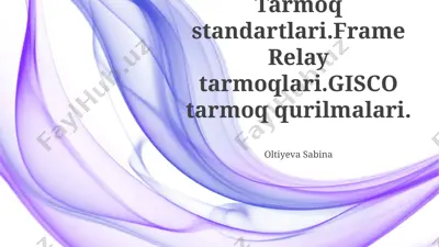cisco tarmoq uskunasi — PPTX