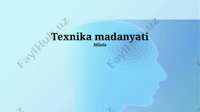 texnika madanyati — PPTX