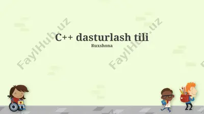 c++ dasturlash tili — PPTX