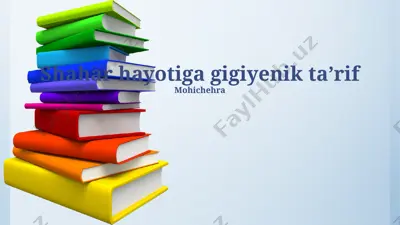 shahar hayotiga gigiyenik taʼrif — PPTX