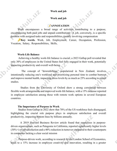 work and job presentation — DOCX