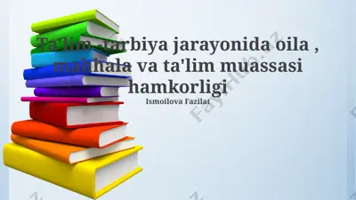 oila, mahalla va ta'lim muassasalari hamkorligi dasturi — PPTX