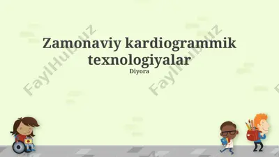 zamonaviy kardiogrammik texnologiyalar — PPTX
