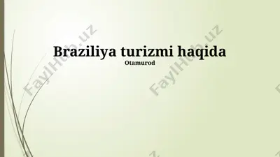 braziliya turizmi haqida taqdimot — PPTX