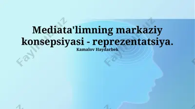 medial savodxonlik va tanqidiy fikrlash bo‘yicha taqdimot — PPTX
