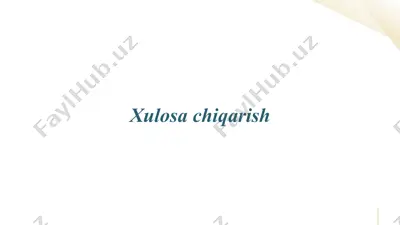 falsafa; xulosa — PPTX