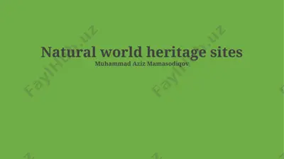 natural world heritage sites — PPTX