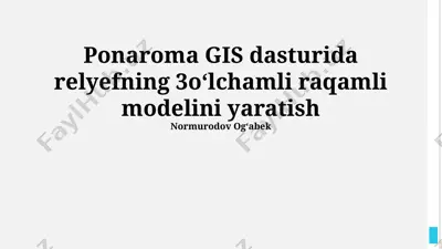 ponaroma gis dasturi — PPTX
