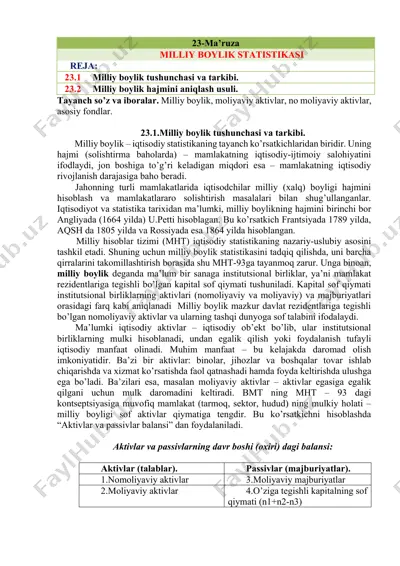 milliy boylik tushunchasi va hisoblash metodologiyasi — DOCX