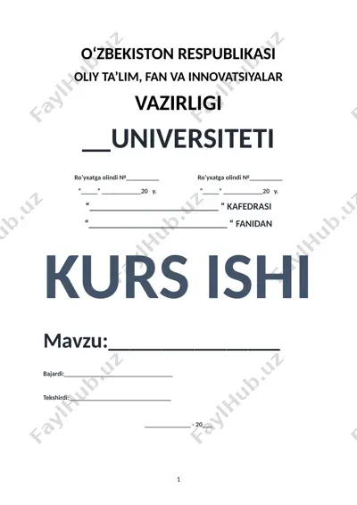 psixologik xizmat tuzilishi va vazifalari bo‘yicha kurs ishi — DOCX