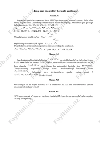 issiq-nam bilan ishlov beruvchi qurilmalar — DOCX