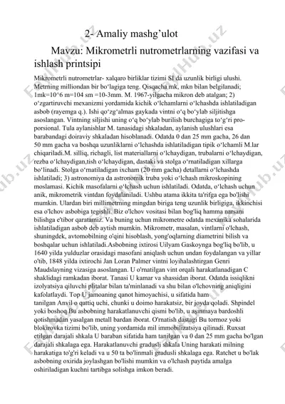 mikrometrli nutrometrlar — DOCX
