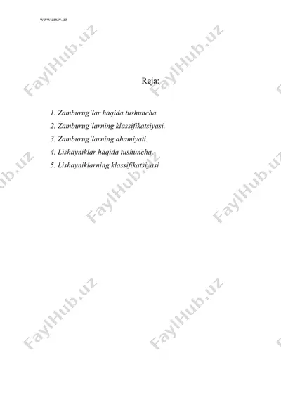 bakteriya, zamburug`lar, lishayniklar — DOC