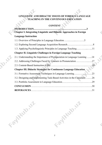linguistic and didactic issues of foreign language teaching in the continuous education — DOCX