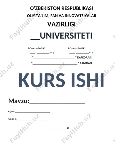 kurs ishi: boshqa turkum so‘zlarining olmoshga ko‘chishi — DOCX