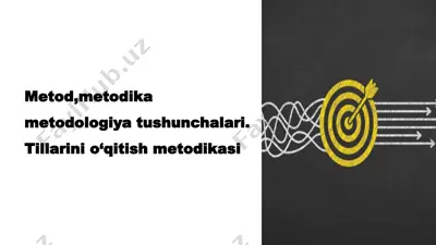 o'qitish metodologiyasi va baholash usullari — PPTX