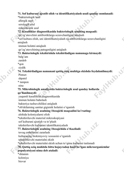bakteriologik usul — DOCX