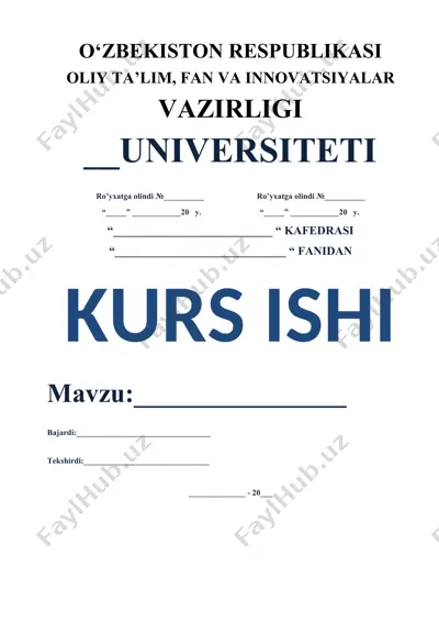 invers balandlikni hosil qilish usullari — DOCX