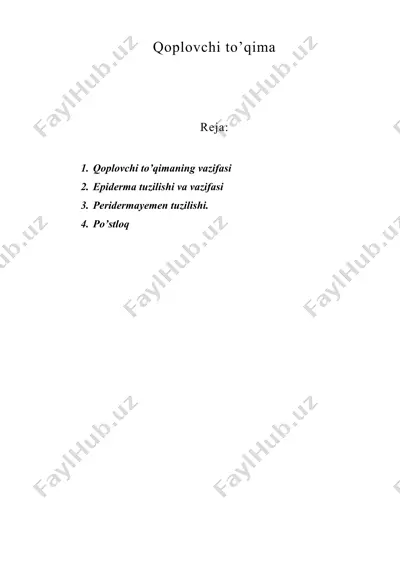 qoplovchi to’qima — DOC