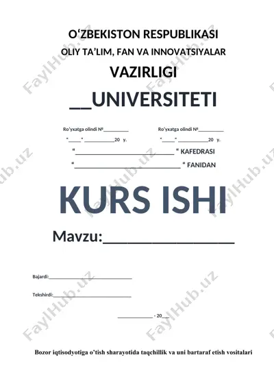 bozor iqtisodiyotiga o‘tish sharayotida taqchillik va uni bartaraf etish vositalari — DOCX