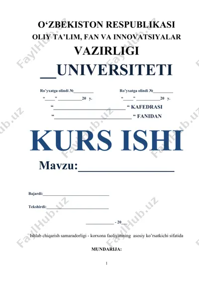 ishlab chiqarish samaradorligi — DOCX