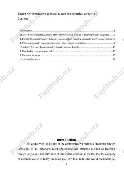 communicative approach to teaching foreign languages — DOCX