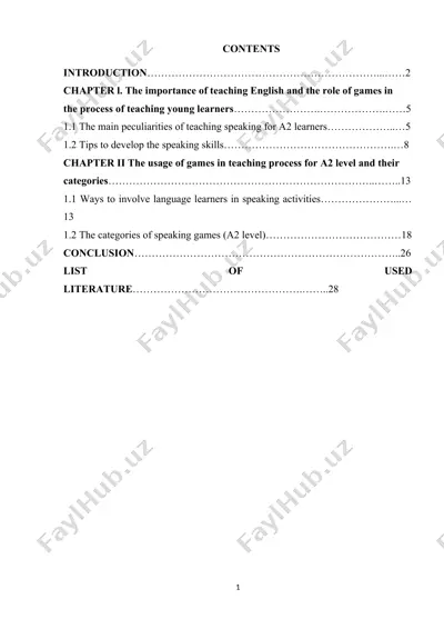 the importance of teaching english and role playing in developing speaking skills for a2 learners — DOCX