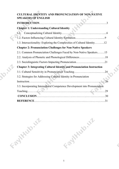 cultural identity and pronunciation of non-native speakers of english — DOCX