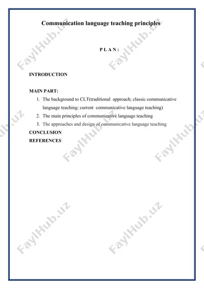 communication language teaching principles — DOCX