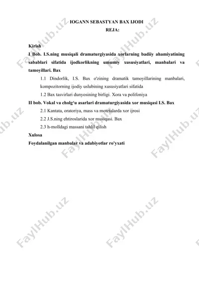 iogann sebastyan bax ijodi — DOCX