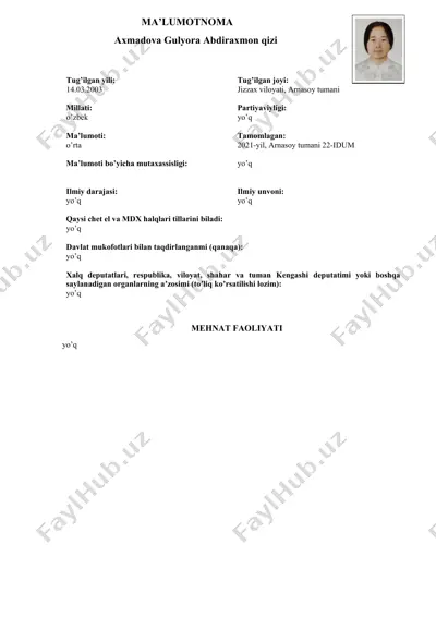 ma’lumotnoma — DOCX